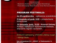 plakat z programem festiwalu